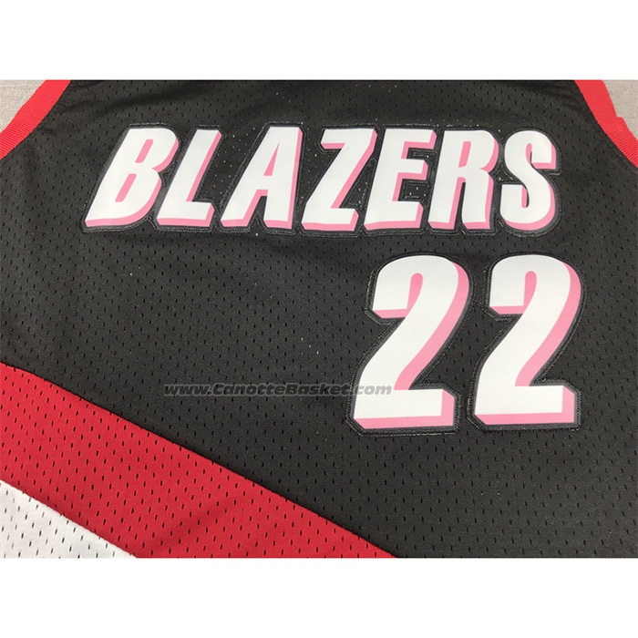 Maglia Portland Trail Blazers Clyde Drexler #22 Mitchell & Ness 1991-92 Nero